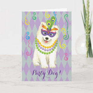 Mardi Gras Samoyed Kaart