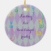 Mardi Gras Samoyed Keramisch Ornament (Achterkant)