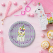 Mardi Gras Samoyed Papieren Bordje (Feest)