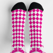 Mardi Gras Schattige Bow Roze Wit Carnaval Sokken (Top)