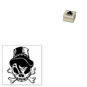 Mardi Gras schedel crossbones illustratie kunstste Rubberstempel (Gestempeld)