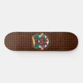 Mardi Gras Schedel Nar New Orleans Skateboard (Horizontaal)