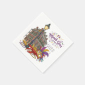 Mardi Gras Servet (Hoek)