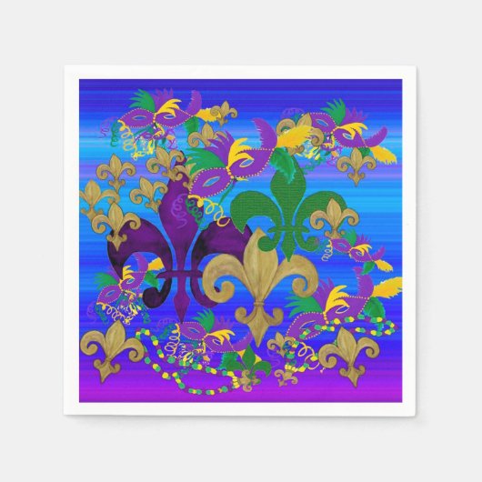 Mardi Gras servetten (Voorkant)