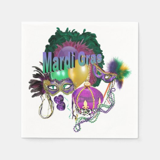 Mardi Gras Servetten (Voorkant)