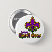 Mardi Gras Seventies Retro Button (Voorkant /achterkant)