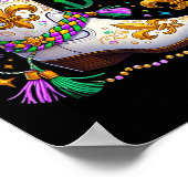 Mardi Gras Shake Your Bootie Bead Boot Carnival Pa Poster (Hoek)