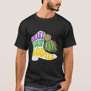 Mardi Gras Shake Your Bootie Majorette Boots T-shirt