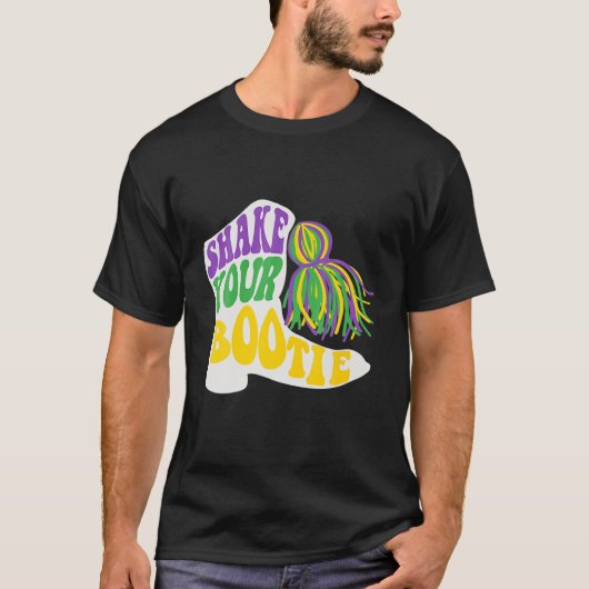 Mardi Gras Shake Your Bootie Majorette Boots T-shirt (Voorkant)