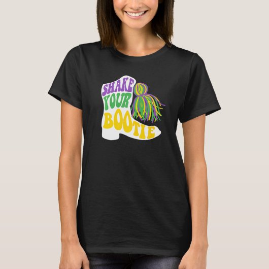 Mardi Gras Shake Your Bootie Majorette Boots T-shirt (Voorkant)