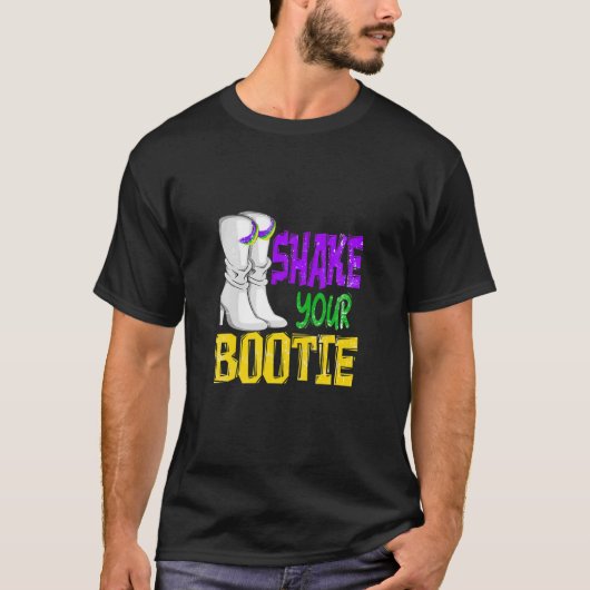 Mardi Gras Shake Your Bootie Majorette Carnival Fe T-shirt (Voorkant)