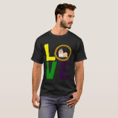Mardi Gras Shih Tzu Dog Mam Vader houdt van Lis T-shirt (Voorkant volledig)