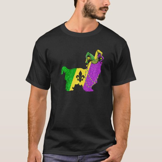 Mardi Gras Shih Tzu Dog Mardi Gras Pet krads T-shirt (Voorkant)
