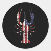 Mardi Gras Shirt Fleur De Lis Crawfish Shirt Ameri Ronde Sticker (Voorkant)