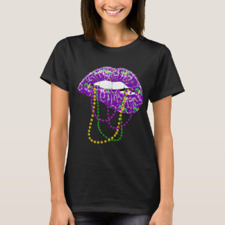 Mardi Gras Shirt voor dames Lips Queen Carnival Co