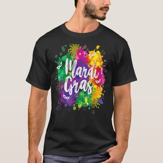 Mardi Gras Shirt voor vrouwelijke Mannen en Kinder (Voorkant)