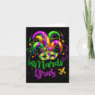 Mardi Gras-shirts voor vrouwen kinderen mannen kra Kaart