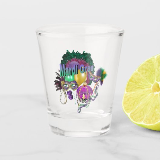 Mardi Gras Shot Glas (Voorkant)