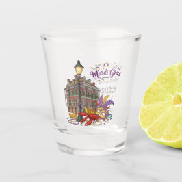 Mardi Gras Shot Glas