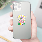 Mardi Gras Six Seven Bruh Flamingo 6 7 Meme Sticker (Telefoon)