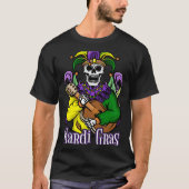 Mardi Gras skeleton guitar costume 2023 vrouwelijk T-shirt (Voorkant)