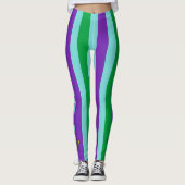 Mardi Gras Skinny Stripes Leggings Pants (Voorkant)