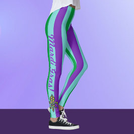 Mardi Gras Skinny Stripes Leggings Pants