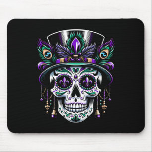 Mardi Gras Skull Top Hoed New Orleans Witch Doctor Muismat