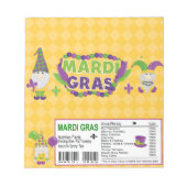 Mardi Gras Snoep Bar Wrapper Party Favors Notitieblok (Voorkant)