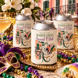 Mardi Gras Social Club Dapper Gator-viering Blikjeskoeler