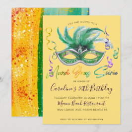 Mardi Gras Soiree | 30e verjaardag Kaart
