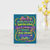 Mardi Gras Southern Belle Carnaval Ontwerp Kaart (Gele Bloem)