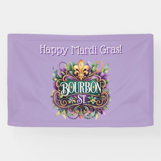 Mardi Gras-spandoek Spandoek (Horizontaal)