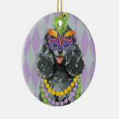 Mardi Gras Speelgoed Poodle Keramisch Ornament (Rechts)