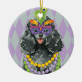 Mardi Gras Speelgoed Poodle Keramisch Ornament (Voorkant)