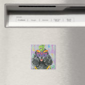 Mardi Gras Speelgoed Poodle Magneet (Insitu (Vaatwasser))