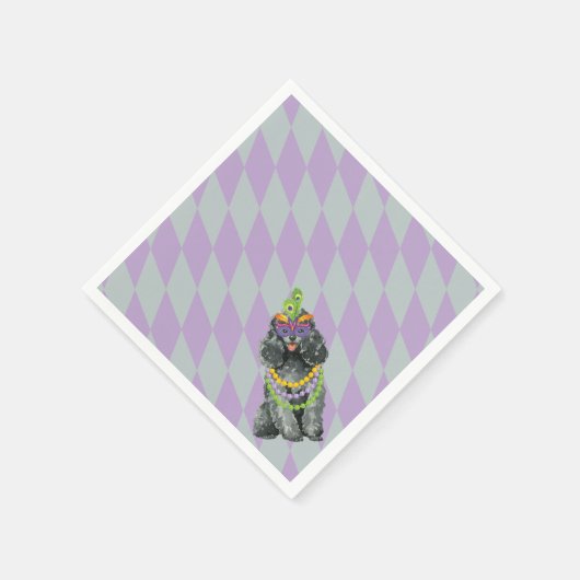 Mardi Gras Speelgoed Poodle Servet (Hoek)