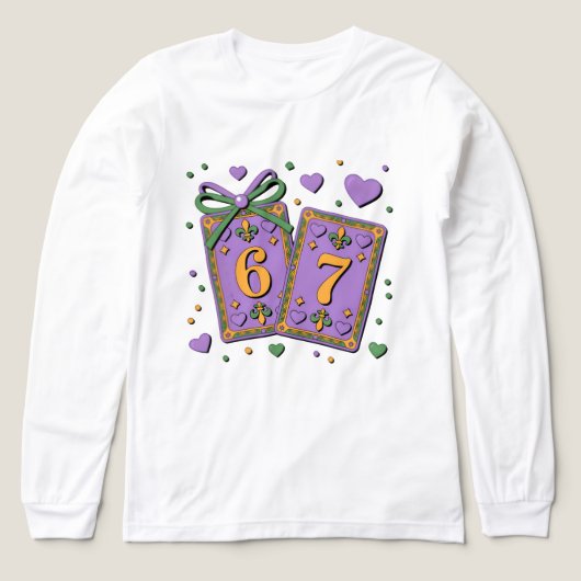 Mardi Gras-speelkaarten Six Seven-deck Tri-Blend Shirt (Voorkant)