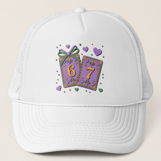 Mardi Gras Speelkaarten Six Seven Deck Trucker Pet (Voorkant)