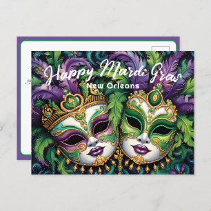 💜 Mardi Gras Splendor Briefkaart