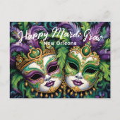 💜 Mardi Gras Splendor Briefkaart (Voorkant)