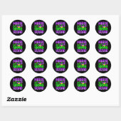 Mardi Gras Squad 1 Ronde Sticker (Vel)