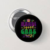 Mardi Gras Squad 2024 Groepswedstrijden Ronde Button 5,7 Cm (Voorkant /achterkant)