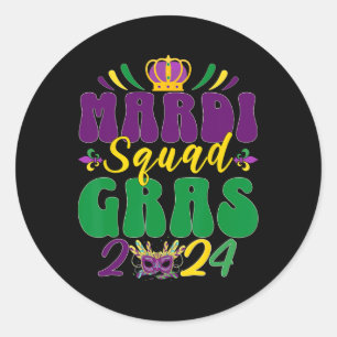 Mardi Gras Squad 2024 Groepswedstrijden Ronde Sticker