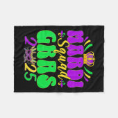 Mardi Gras Squad 2025 Mardi Gras Group Matching CE Fleece Deken (Voorkant (Horizontaal))