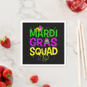 Mardi Gras Squad Beads Jester Pet T-Shirt Servet (Insitu)