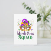 Mardi Gras Squad Briefkaart (Staand voorkant)