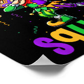Mardi Gras Squad Dabbing Kind Boy Masked Jester Pe Poster (Hoek)