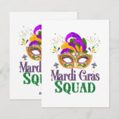 Mardi Gras Squad Feestdagenkaart (Voorkant / Achterkant)
