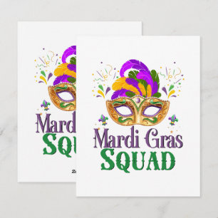 Mardi Gras Squad Feestdagenkaart